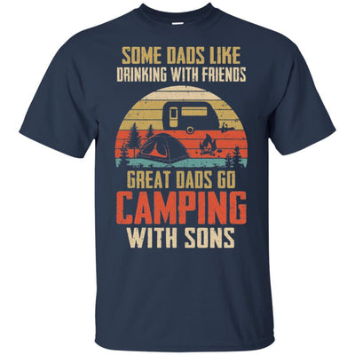 Dads Like Drinking Great Dads Go Camping With Sons-T-Shirt & Hoodie-Classic T-Shirt-Navy