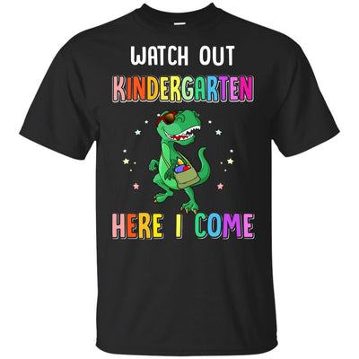 Kindergarten Here I Come Dinosaur Back To School Youth-Youth Shirt-Youth T-Shirt-Black