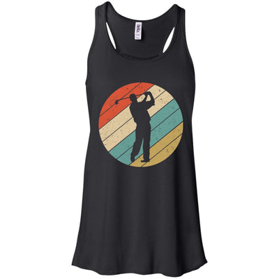 Retro Vintage Golf Gifts-T-Shirt & Tank Top-Women's Flowy Racerback Tank-Black
