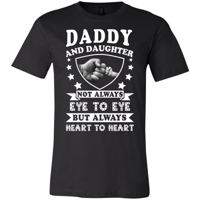 Daddy And Daughter Not Always Eye To Eye-T-Shirt & Hoodie-Youth Bella+Canvas Jersey Short Sleeve T-Shirt-Black