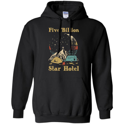 Vintage Five Billion Star Hotel Moom Camping-T-Shirt & Hoodie-Pullover Hoodie-Black