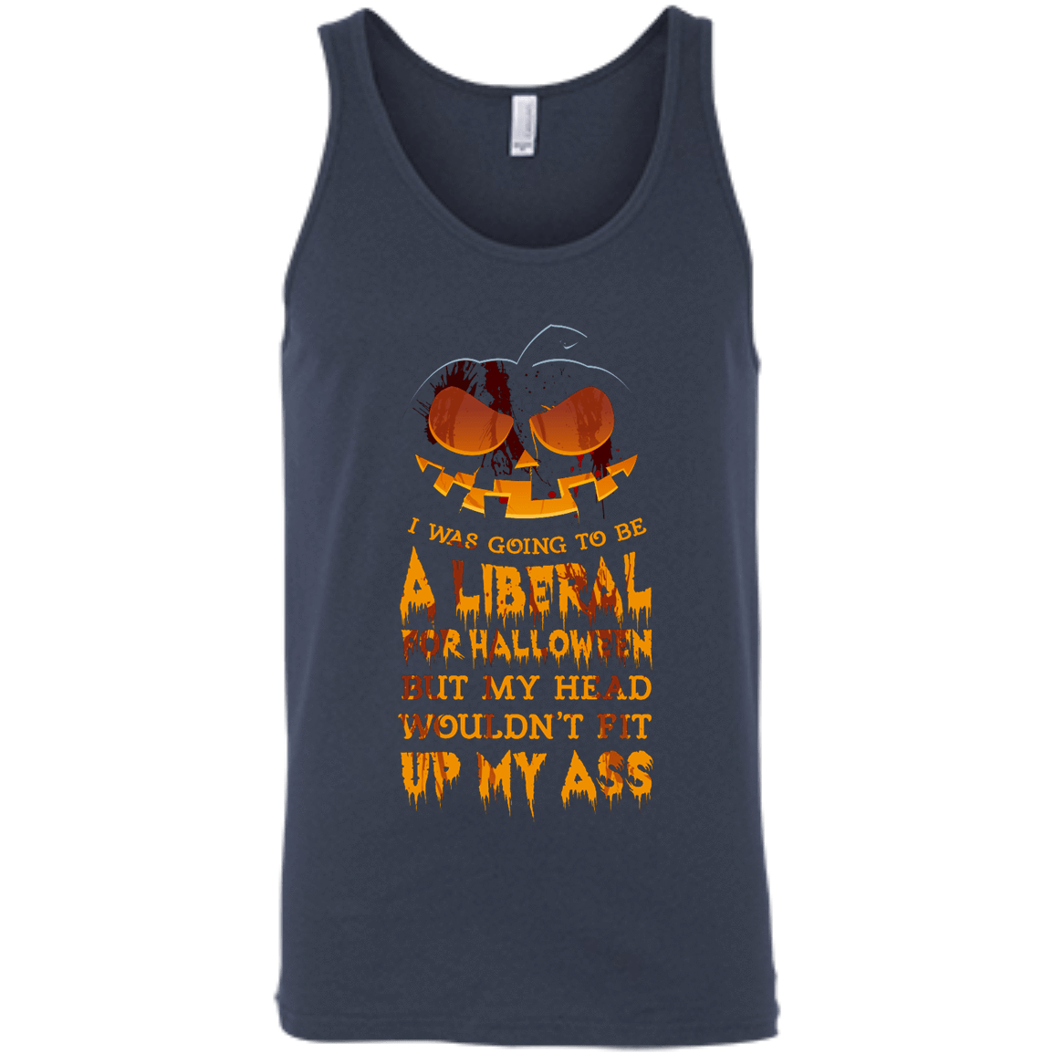 I Was Going to be a Liberal for Halloween-T-Shirt & Hoodie-Unisex Tank-Navy