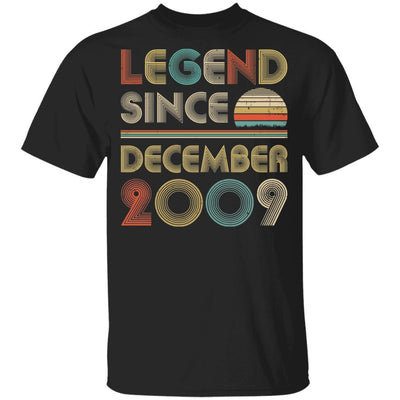 Legend Since December 2009 Vintage 12th Birthday Gifts Youth-Youth Shirt-Youth T-Shirt-Black