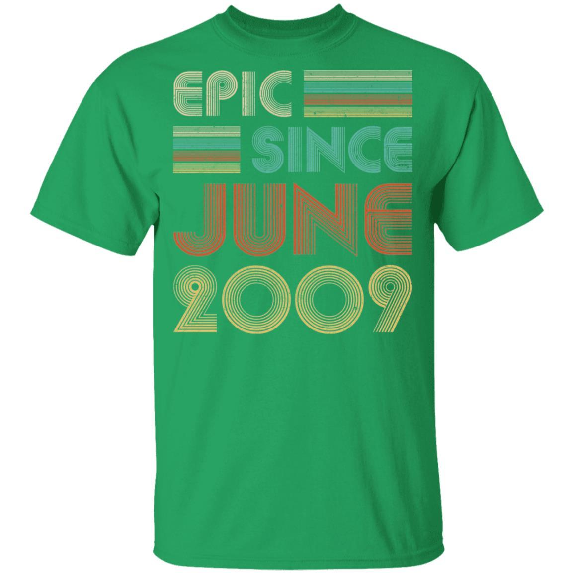 Epic Since June 2009 Vintage 12th Birthday Gifts Youth-Youth Shirt-Youth T-Shirt-Irish Green