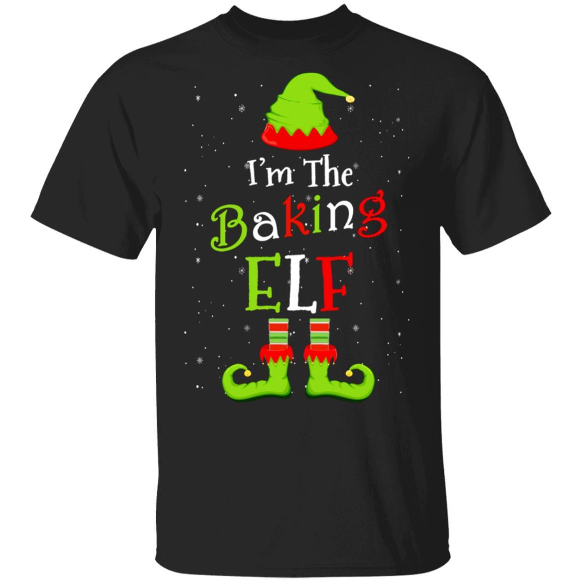 I'm The Baking Elf Family Matching Funny Christmas Group Gift-T-Shirt & Sweatshirt-Classic T-Shirt-Black