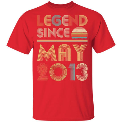 Legend Since May 2013 Vintage 8th Birthday Gifts Youth-Youth Shirt-Youth T-Shirt-Red