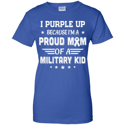 I Purple Up Proud Mom Of A Military Kid Child-T-Shirt & Hoodie-Women's T-Shirt-Royal