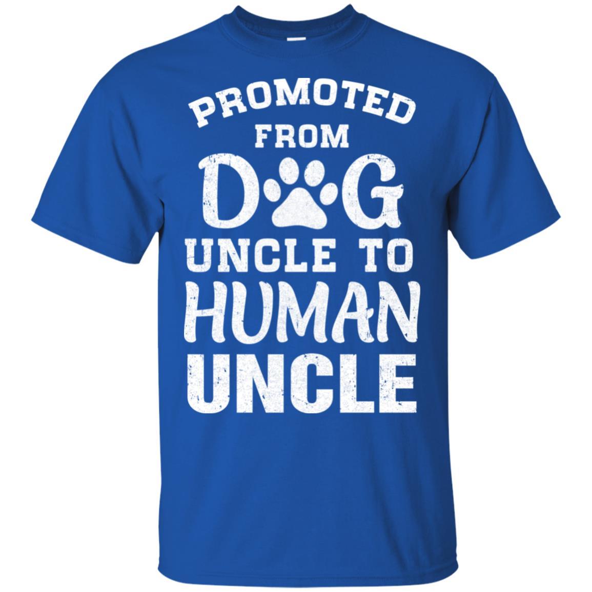Promoted From Dog Uncle To Human Uncle Gifts-T-Shirt & Hoodie-Classic T-Shirt-Royal