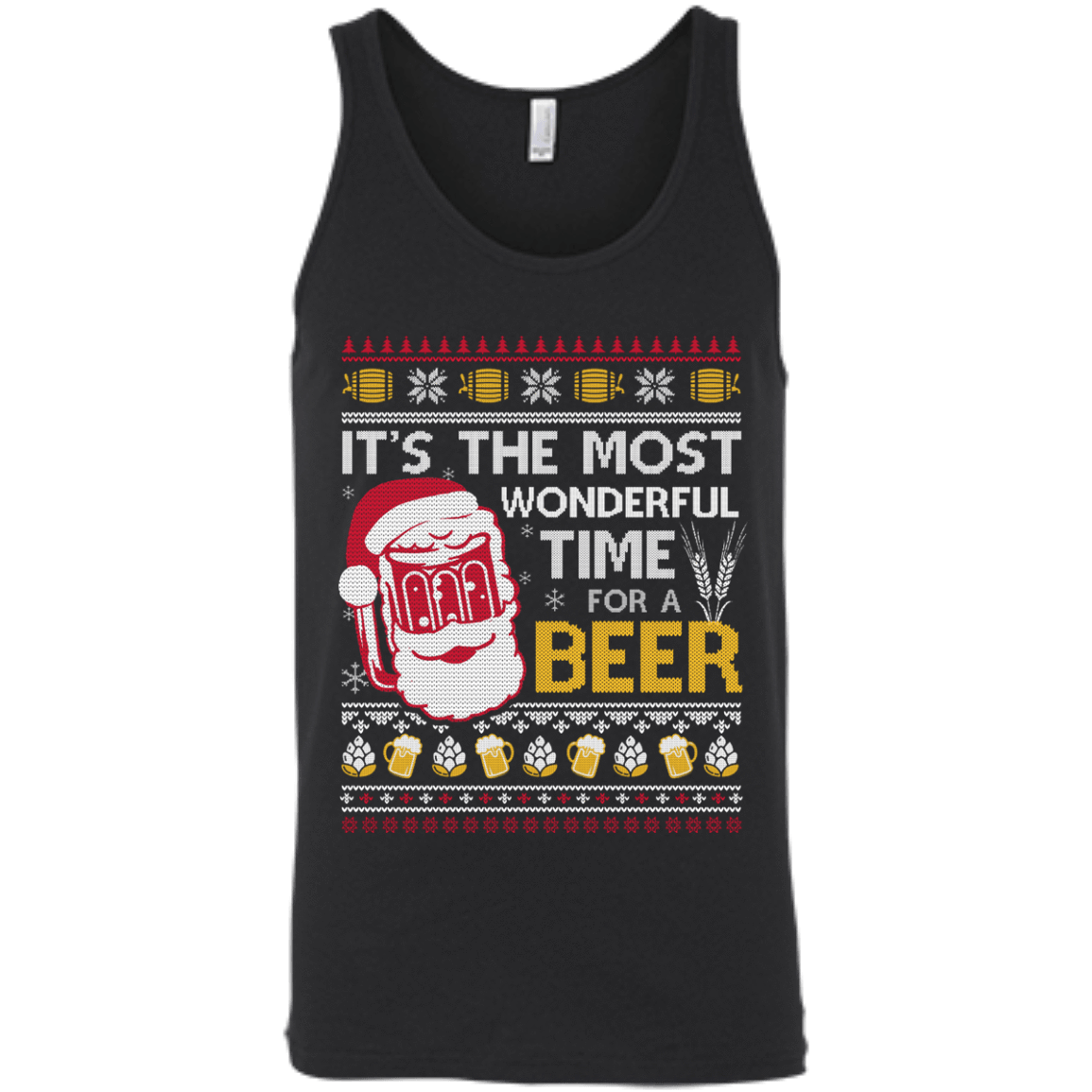 It's The Most Wonderful Time For A Beer Sweater-T-Shirt & Hoodie-Unisex Tank-Black