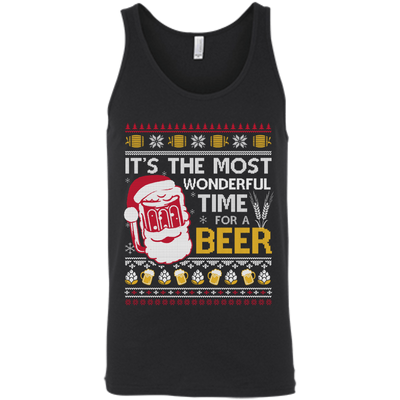 It's The Most Wonderful Time For A Beer Sweater-T-Shirt & Hoodie-Unisex Tank-Black