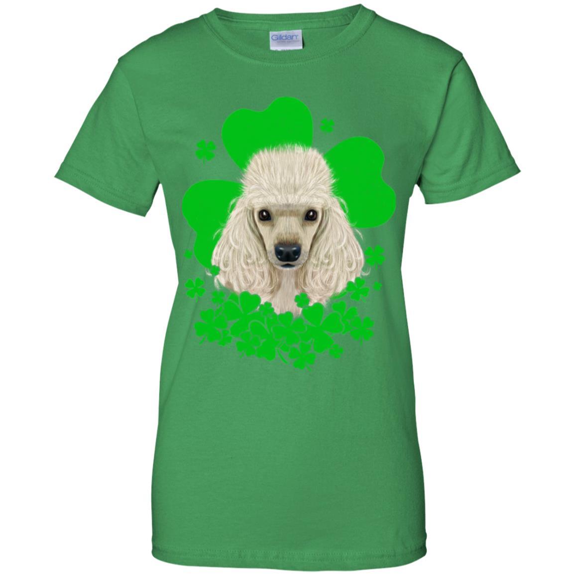 Poodle St. Patrick's Day Clovers-T-Shirt & Hoodie-Women's T-Shirt-Irish Green