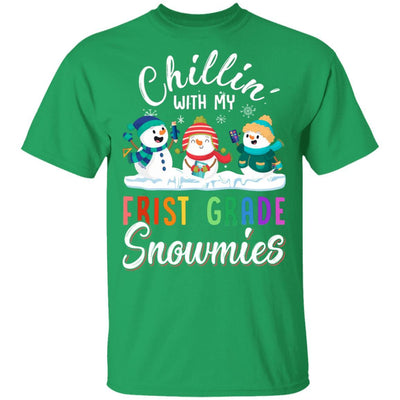 Chillin' With First Grade Snowmies Christmas Teacher Gifts-T-Shirt & Sweatshirt-Classic T-Shirt-Irish Green