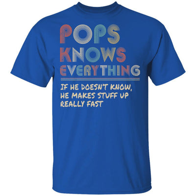 Pops Know Everything Vintage Pops Father's Day Gift-T-Shirt & Hoodie-Classic T-Shirt-Royal