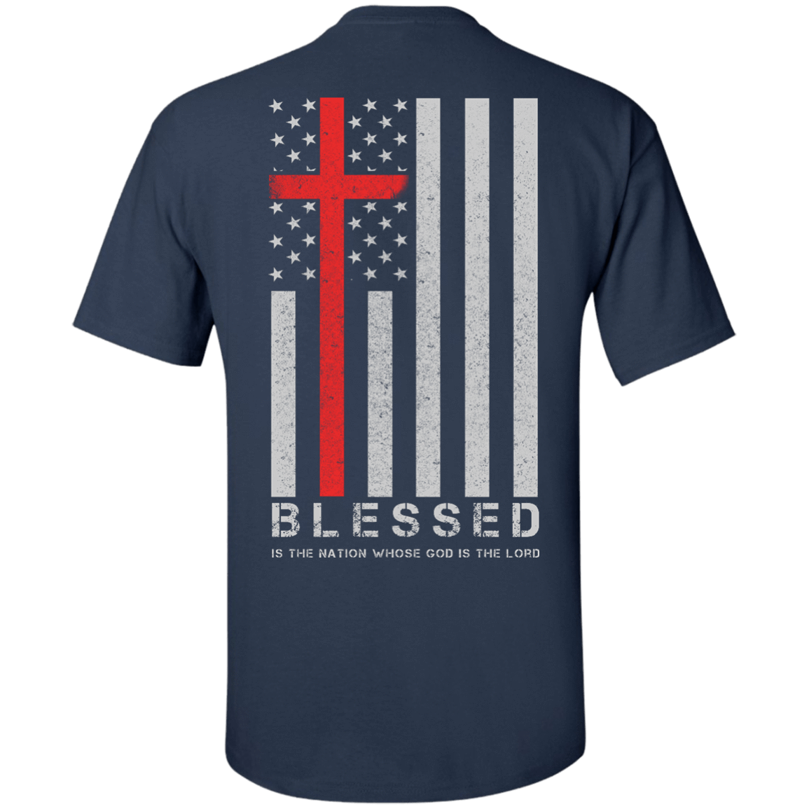 One Nation Under God Blessed-T-Shirt & Hoodie-Classic T-Shirt-Navy