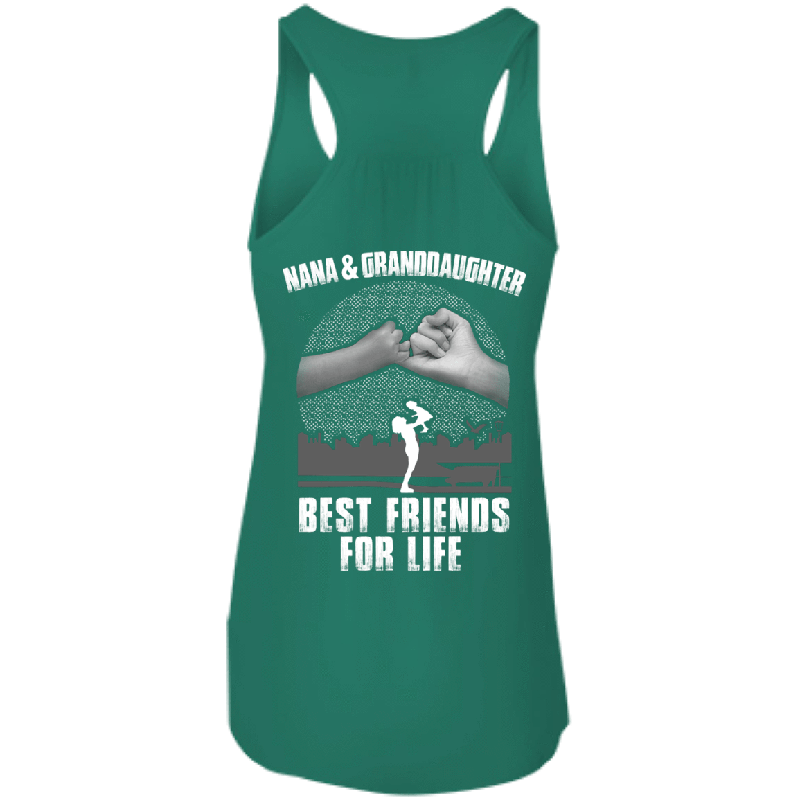 Nana and Granddaughter Best Friends For Life-T-Shirt & Hoodie-Women's Flowy Racerback Tank-Kelly