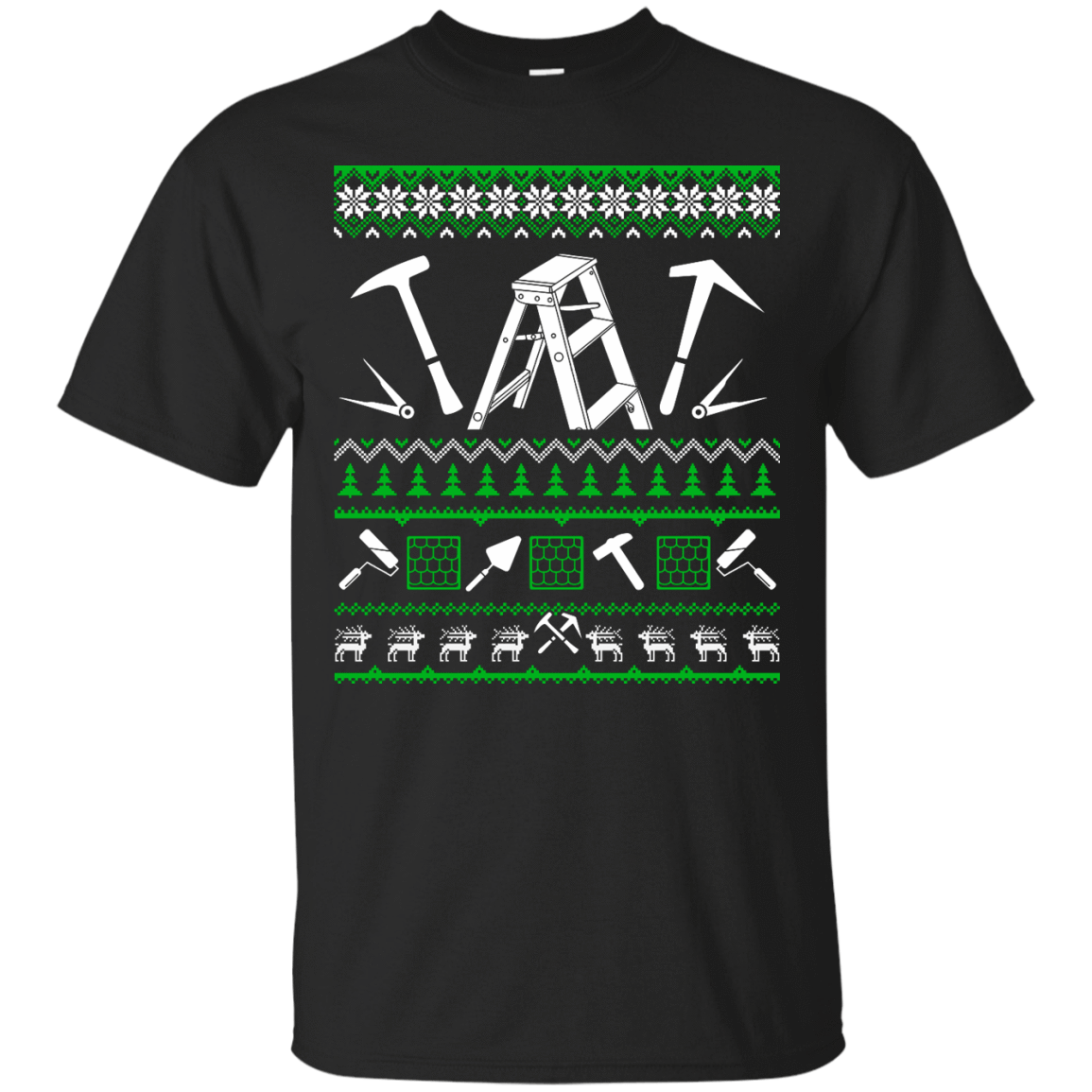 Roofer Christmas Sweater-T-Shirt & Hoodie-Classic T-Shirt-Black