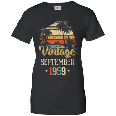 Retro Classic Vintage September 1959 62th Birthday Gift-T-Shirt & Hoodie-Women's T-Shirt-Black