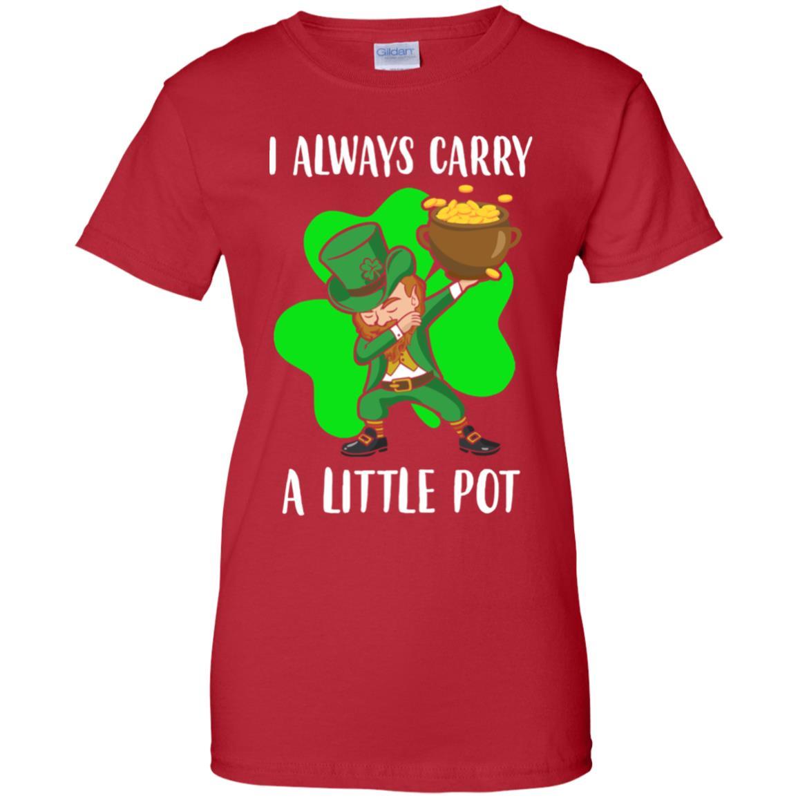 Dab I Always Carry A Little Pot Funny St Patricks Day-T-Shirt & Hoodie-Women's T-Shirt-Red