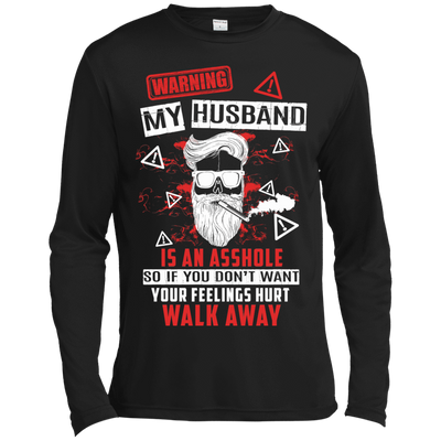 My Husband Is An A**hole-T-Shirt & Hoodie-Long Sleeve T-Shirt-Black
