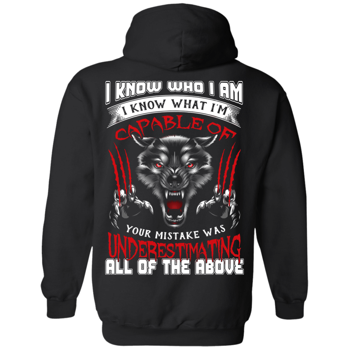 I Know who I Am I Know What I'm Capable-T-Shirt & Hoodie-Pullover Hoodie-Black