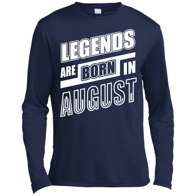Legends are born in AUGUST-T-Shirt & Hoodie-Long Sleeve T-Shirt-Navy