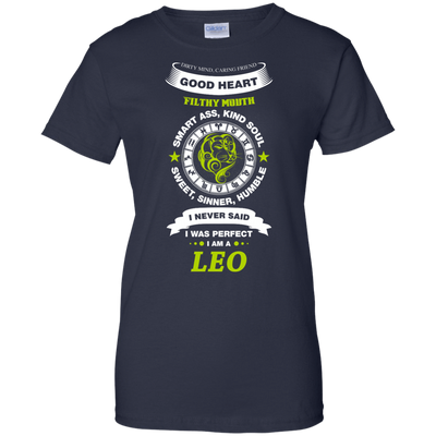 I Never Said I Was Perfect I Am A LEO-T-Shirt & Hoodie-Women's T-Shirt-Navy