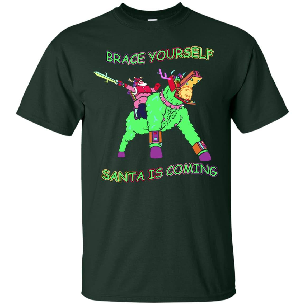 Brace Yourself, Santa Is Coming-T-Shirt & Hoodie-Classic T-Shirt-Forest Green