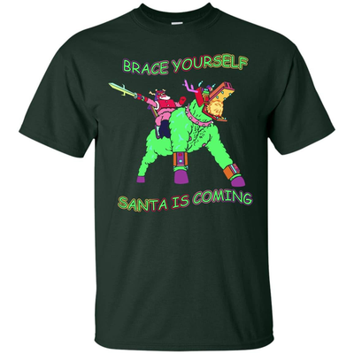 Brace Yourself, Santa Is Coming-T-Shirt & Hoodie-Classic T-Shirt-Forest Green