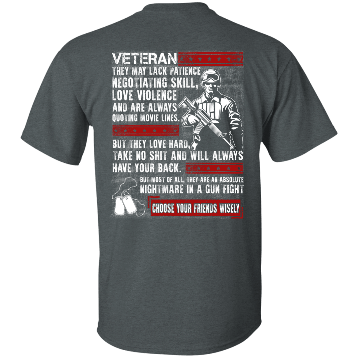 Veteran They May Lack Patience-T-Shirt & Hoodie-Classic T-Shirt-Dark Heather