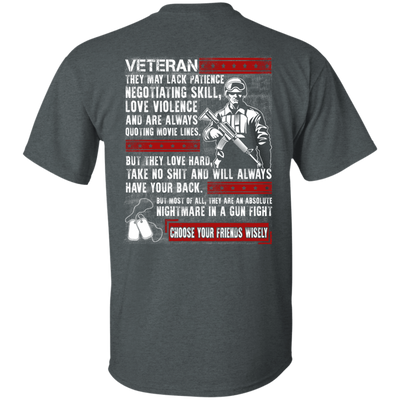 Veteran They May Lack Patience-T-Shirt & Hoodie-Classic T-Shirt-Dark Heather
