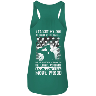 I Taught My Son To Stand Up For Himself-T-Shirt & Hoodie-Women's Flowy Racerback Tank-Kelly