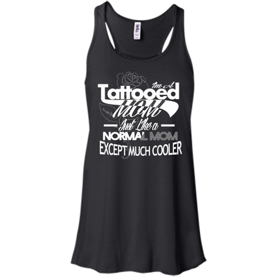 I'm a Tattooed Mom-T-Shirt & Hoodie-Women's Flowy Racerback Tank-Black