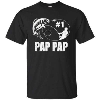#1 Pap Pap Fishing Fisherman Best Fathers Day Gift-T-Shirt & Hoodie-Classic T-Shirt-Black