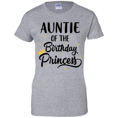 Auntie Of The Birthday Princess Matching Family Party-T-Shirt & Hoodie-Women's T-Shirt-Sport Grey