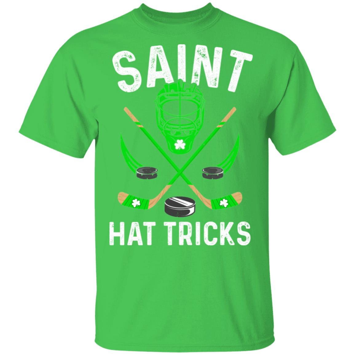 Saint Hat Tricks Leprechaun Lover Hockey St. Patrick's Day-T-Shirt & Hoodie-Classic T-Shirt-Irish Green