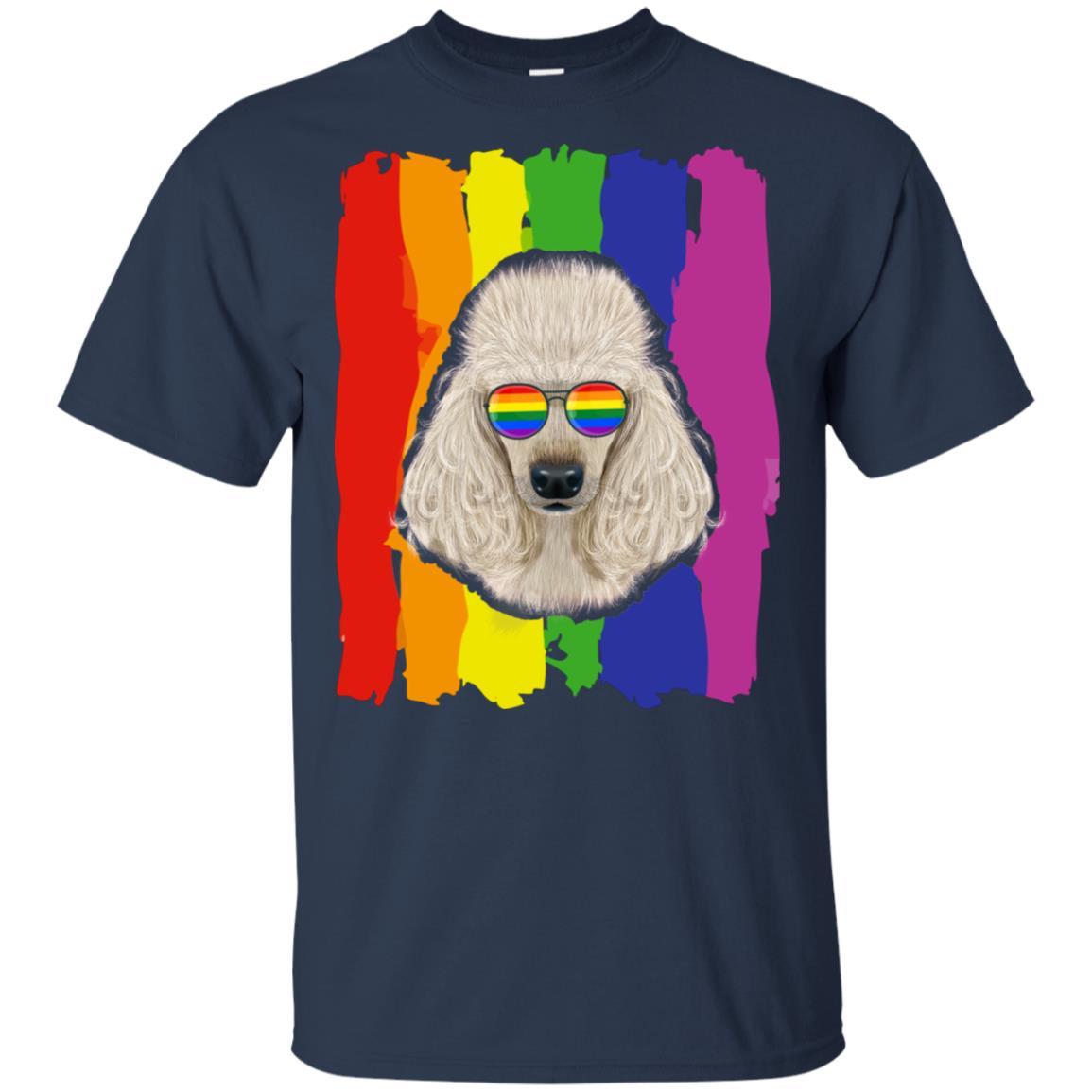 Funny Poodle LGBT LGBT Pride Gifts-T-Shirt & Hoodie-Classic T-Shirt-Navy