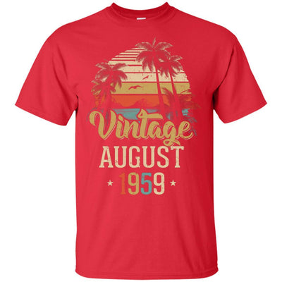 Retro Classic Vintage August 1959 62th Birthday Gift-T-Shirt & Hoodie-Classic T-Shirt-Red