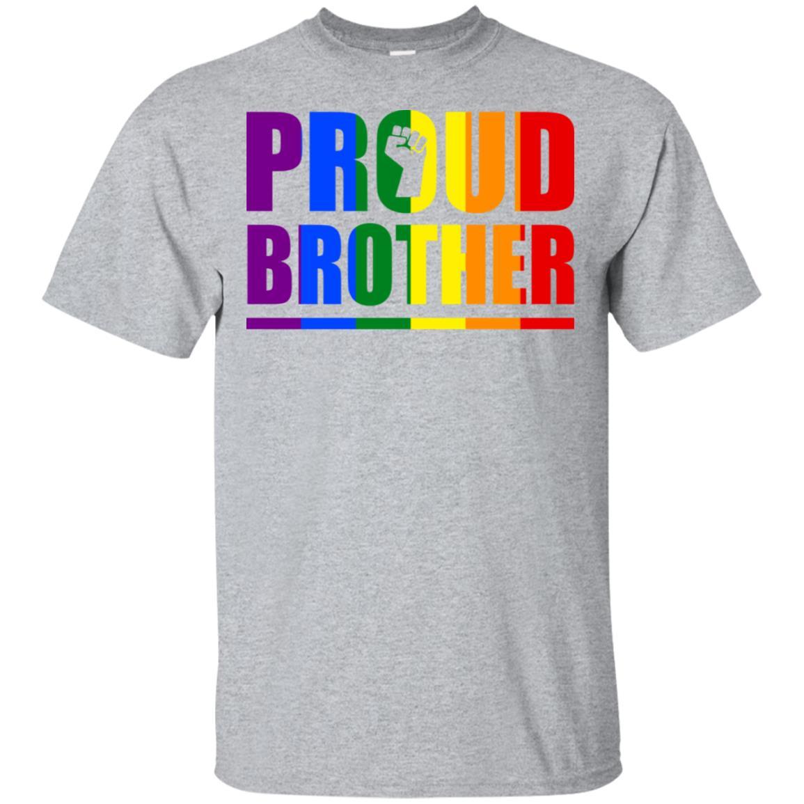 Proud Brother Gay Pride Month LGBT-T-Shirt & Hoodie-Classic T-Shirt-Sport Grey