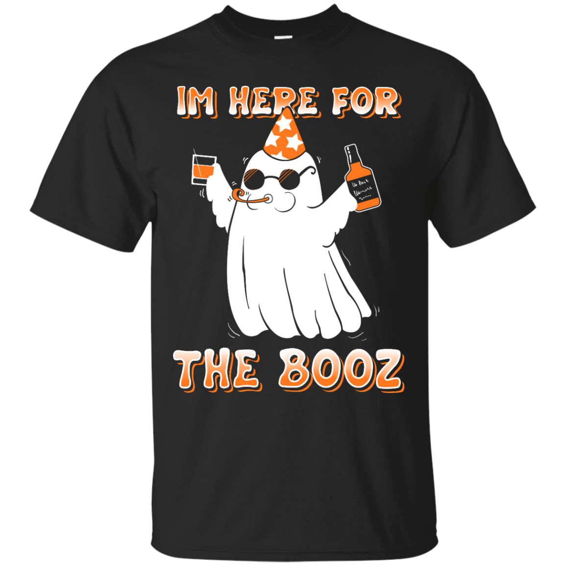 I'm Here For The Booz Halloween-T-Shirt & Hoodie-Classic T-Shirt-Black