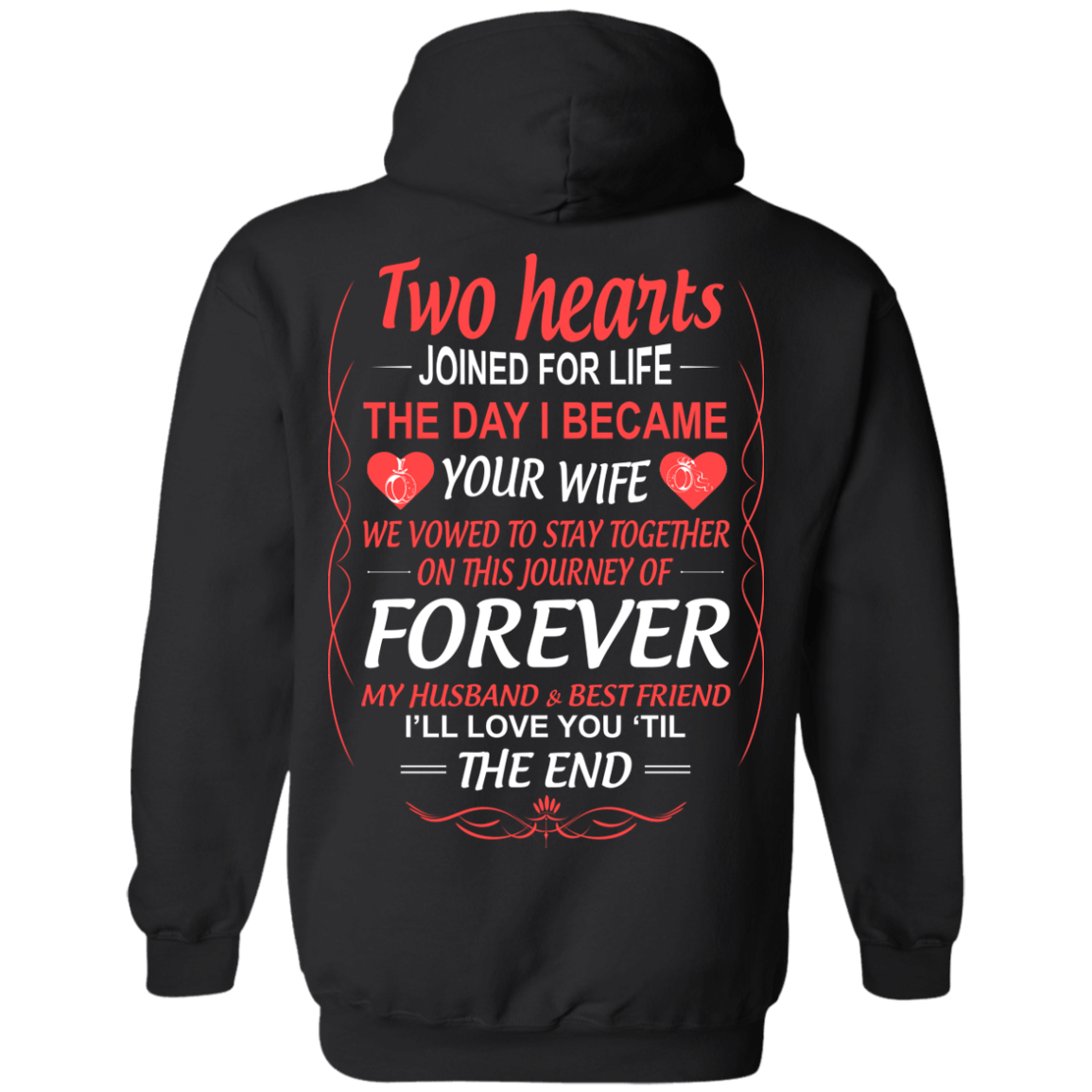 LOVE YOU TILL THE END-T-Shirt & Hoodie-Pullover Hoodie-Black