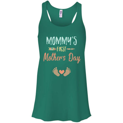 Funny Mommy's First Mother's Day Gift-T-Shirt & Tank Top-Women's Flowy Racerback Tank-Kelly Green