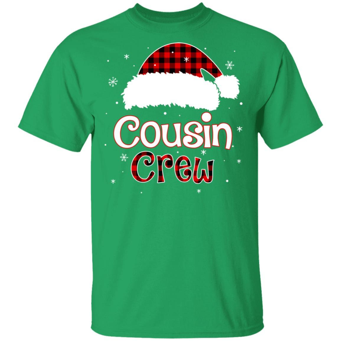 Cousin Crew Plaid Red Family Matching Christmas Pajamas-T-Shirt & Sweatshirt-Classic T-Shirt-Irish Green
