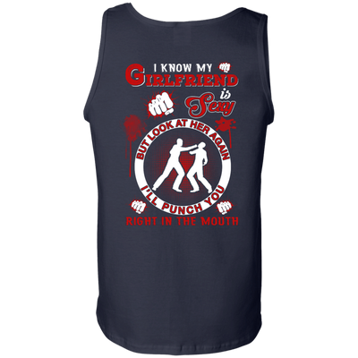 I Know My Girlfriend Is Sexy But Look At Her Again-T-Shirt & Hoodie-Unisex Tank-Navy