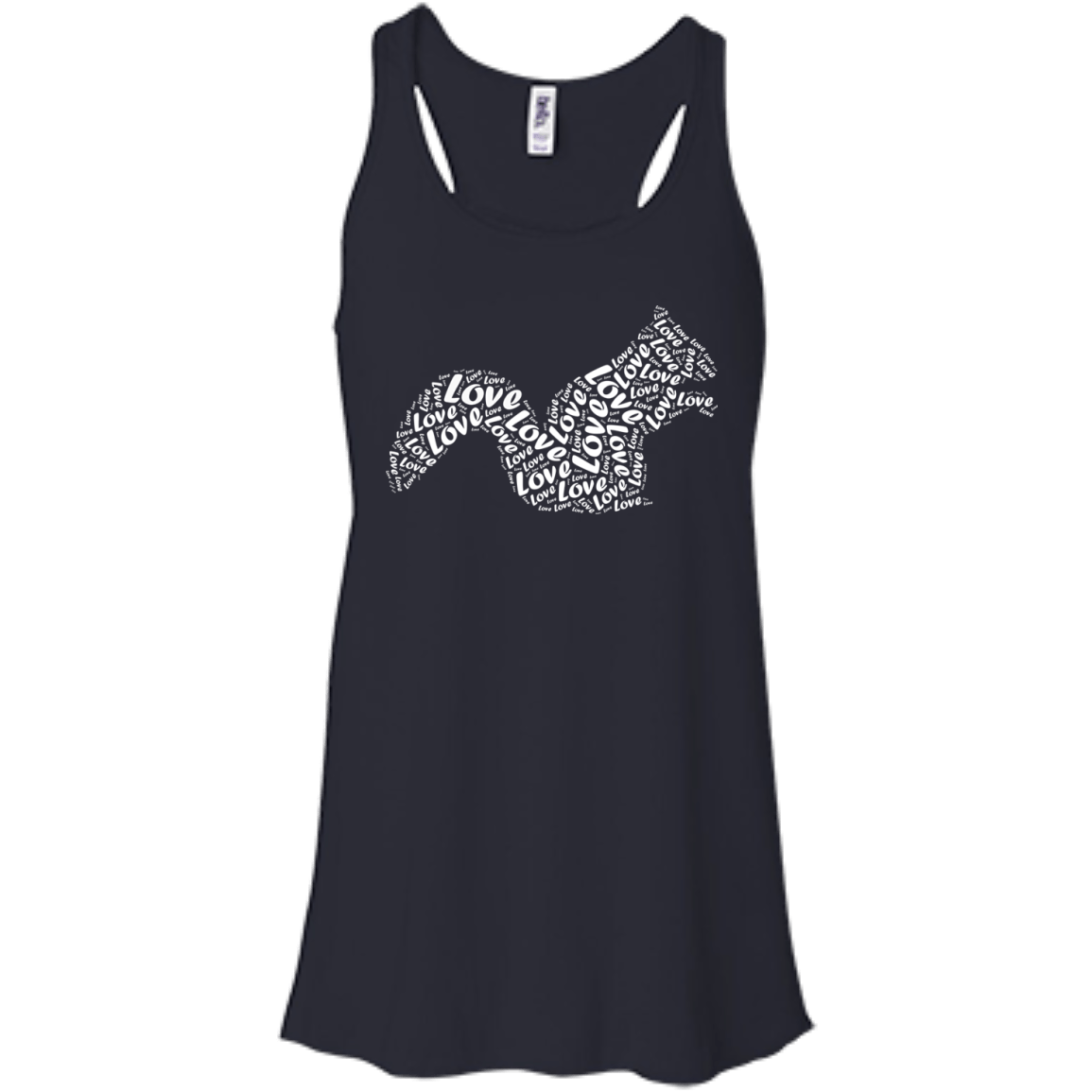 I Love Squirrel-T-Shirt & Hoodie-Women's Flowy Racerback Tank-Midnight