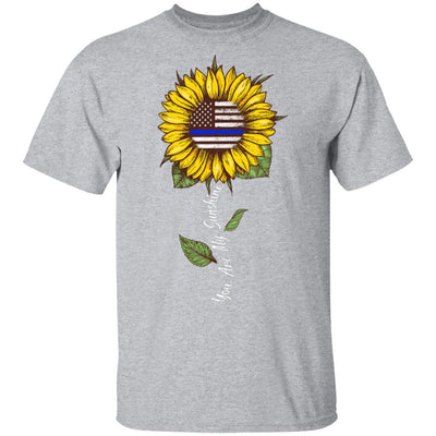 You Are My Sunshine Sunflower Female Police Officer-T-Shirt & Hoodie-Classic T-Shirt-Sport Grey