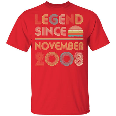 Legend Since November 2008 Vintage 13th Birthday Gifts Youth-Youth Shirt-Youth T-Shirt-Red