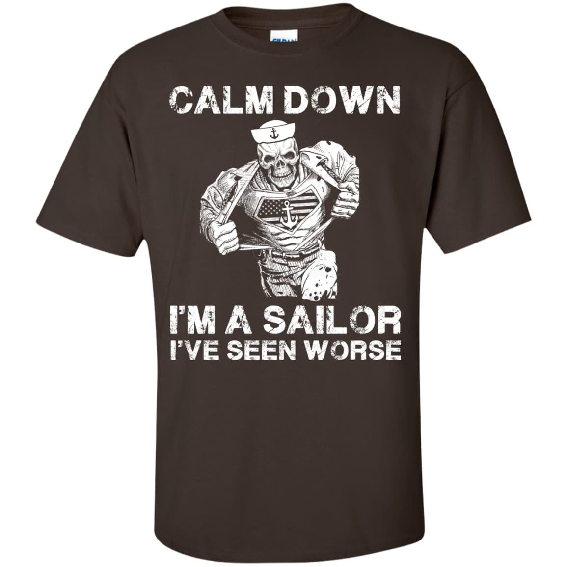 CALM DOWN - IM A SAILOR-T-Shirt & Hoodie-Classic T-Shirt-Dark Chocolate
