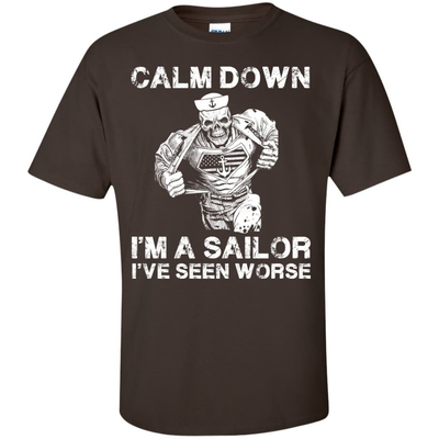 CALM DOWN - IM A SAILOR-T-Shirt & Hoodie-Classic T-Shirt-Dark Chocolate