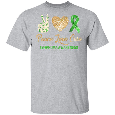 Peace Love Cure Lymphoma Awareness-T-Shirt & Hoodie-Classic T-Shirt-Sport Grey