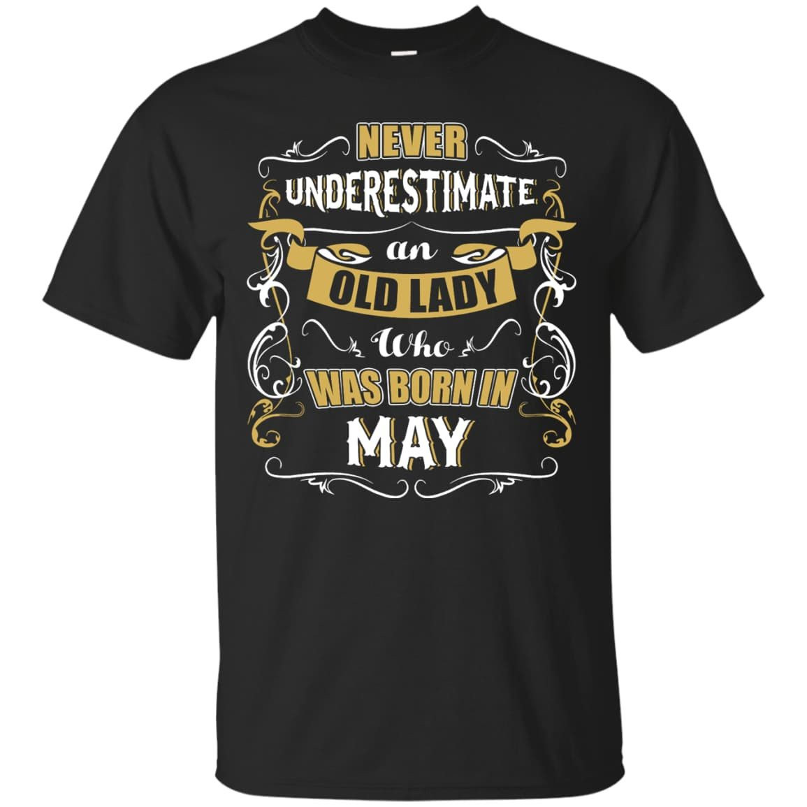 An Old Lady Who Was Born In May-T-Shirt & Hoodie-Classic T-Shirt-Black